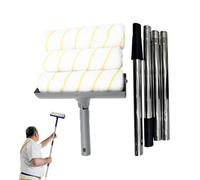 Rouleaux à peindre - Ensemble d'outils de peinture | Rouleau de peinture ergonomique avec manche télescopique pour murs, meubles et plafonds, décoration intérieure, projets de bricolage