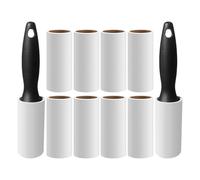 Rouleaux collants pour poils d'animaux, brosse à cheveux pour animaux de compagnie - Pet Pe Hair Remover - Fournitures de nettoyage collantes avec 2 poignées, nettoyant portable pour vêtements