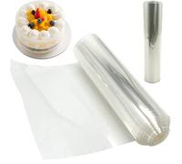 Rouleaux Colliers à Gâteau Materiel Patisserie Rodoide, 16x10m, Transparent Patisserie Ruban de Rouleaux à Gâteaux Décoration pour Entourer Les Gâteaux Mousse Patisserie (16cm)