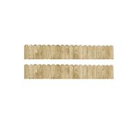 Rouleaux de bordure 2 pcs 120 cm Bois de pin imprégné