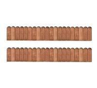 vidaXL Rouleaux de bordure Bois de pin imprégné 120 cm Brun