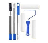 Rouleaux de peinture domestiques Brosse lisse à poils fins avec poteau | Kits d'outils de peinture pour murs, plafonds, sols, portes, meubles, armoires, plinthes et maison