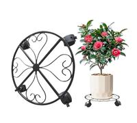 Rouleaux de plantes avec roulettes verrouillables | Plateau pour pot de fleurs avec roulettes pour intérieur et extérieur, terrasse, balcon, chambre, jardin