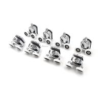 Rouleaux de porte de douche en alliage de Zinc, Double roue coulissante, roulement à rouleaux, remplacement des coureurs de roue, 23mm/25mm/27mm 4-haut4-bas