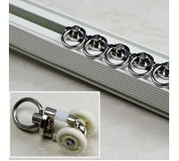 Rouleaux de rail de rideau - 20 pièces - Plastique - Alliage d'aluminium - Design contemporain
