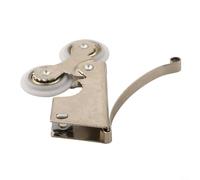 Rouleaux de rechange pour porte coulissante à double roue, kit de quincaillerie pour placard à dérivation, armoire, écran de douche et glissières, finition argentée (type A)