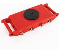 Rouleaux pour chars 12T, châssis de transport, rouleaux industriels, rouleaux de transport, rouleaux pour charges lourdes, rouleaux pour chars. Rotation à 360°. Rouge