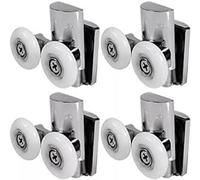 Rouleaux pour porte de douche, diamètre 23 mm, lot de 4, pour le haut et le bas