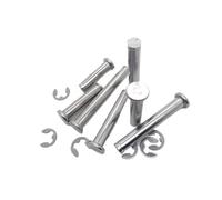 Roulement à tête plate en acier inoxydable M3 M4 M5 M6 M8 M10 M12, axe de positionnement cylindrique, goupille de cheville avec Circlip d'arbre, 1/5 pièces(5pcs M5,60mm)