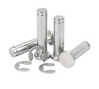 Roulement à tête plate en acier inoxydable M6 A2, axe de positionnement cylindrique, goupille de cheville avec Circlip d'arbre, longueur 8mm ~ 150mm, 10 pièces(8mm)