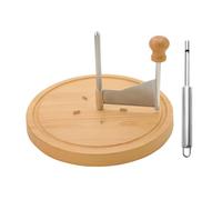 Roulette à fromage - Base en bois en acier inoxydable pour rasage manuel lisse, trancheuse de beurre de chocolat, pour restaurant, café, maison, magasin de desserts
