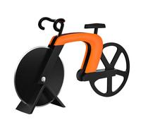 Roulette à pizza, Couteau à Pizza en Forme de Vélo en acier inoxydable de 19 cm, Découpe-Pizza Couteau de Pizza Vélo Décoration Idéale et Cadeau, Orange