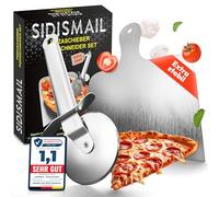 Roulette à pizza de qualité supérieure en acier inoxydable - Roulette à pizza robuste avec lame super tranchante - Avec protection de lame - Passe au lave-vaisselle (pelle à pizza)