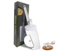 Roulette à pizza professionnelle en acier inoxydable, multifonction, avec pelle à pizza, anneau de suspension pour le lavage au lave-vaisselle