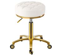 Roulette à roulettes, réglable en hauteur de 43 à 55 cm, revêtue de similicuir, supportant une charge jusqu'à 150 kg