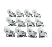 Roulette Chaise Haute 25mm Métal pour robuste Roulette Chaise | Caoutchouc souple, silence absolu, pivotement fluide, pour idéal salon, protection sol(12pcs)