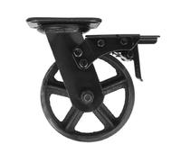 Roulette chariot avec frein MINE'NOIR D.150 à platine pivotante hauteur 195 mm