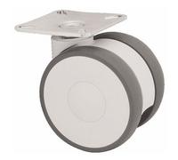 Roulette collectivité, bande polyamide, sur platine, roue pivotante TENTE