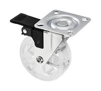 Roulette de meuble design SHIFT Roues Ø 75 mm transparentes avec frein, capacité de charge 35 Kg, hauteur 97 mm de SOTECH