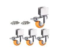 Roulette de meuble pivotante en nylon et acier avec support U | , Meubles, Maison, Boutique : 360 degrés(Brake,22mm)