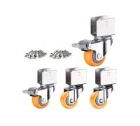 Roulette de meuble pivotante en nylon et acier avec support U | , Meubles, Maison, Boutique : 360 degrés(Swivel+brake,18mm)