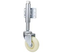 Roulette de Portail Pivotante avec Ressort pour Portails Lourds, Capacité 200 kg, 10,2 cm
