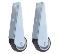 Roulette de Porte Coulissante Montage Latéral, 2 Pièces | Remplacement pour Portes en Bois et Tables, Installation Verticale, Argenté, Usage Rénovation Bureau
