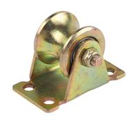 Roulette de roue rainurée, capacité de charge de 200 kg, 32 mm en forme de U, roulette à rainure en acier 45# roue industrielle robuste