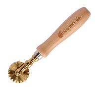 Roulette découpe pâte, découpe pâte fraîche, tortellini, coupe ravioli - Diamètre 38 mm en cuivre avec poignée en bois