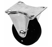 Roulette Drill en caoutchouc noir sur platine pivotante-diamètre 50mm GUITEL