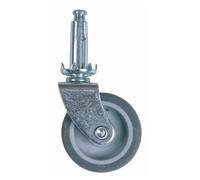 Roulette Drill en plastex gris sur tige lisse et douille GUITEL