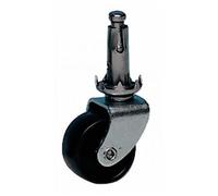 Roulette Drill en polychoc noir sur tige lisse et douille GUITEL