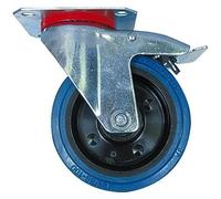Roulette en caoutchouc élastique, de couleur bleue, solide, diamètre 200 mm, hauteur 235 mm