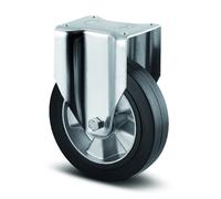 Roulette fixe caoutchouc - à platine - charge lourde - ø 125 mm - Zeta TENTE