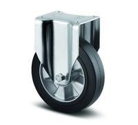 Roulette fixe caoutchouc - à platine - charge lourde - ø 125 mm - Zeta TENTE