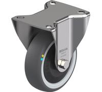 roulette fixe de 100 mm en acier inoxydable avec thermoplastique gris conducteur d'électricité