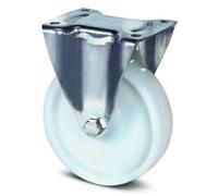 Roulette fixe inox - roue polyamide - à platine - ø 80 mm - Alpha TENTE