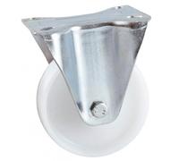 Roulette fixe platine sans frein D.50 galet nylon blanc charge 50kg - GUITEL HERVIEU - 606011