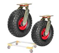 Roulette Industrielle Robuste, Roulette Pneumatique | Remplies d'air, absorption des chocs, roues de chariot à voitures-restaurants for applications(Swivel,200mm/8in)