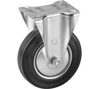 Roulette Metafranc Ø 160 mm, plaque 135 x 105 mm, roue en caoutchouc plein
