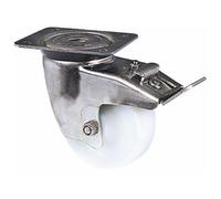 Roulette pivotante à blocage - inox - diamètre 100 mm - Mécaninox GUITEL