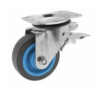 Roulette pivotante - à blocage - sur platine - Résilex® - diamètre 160 mm - Maxiroll GUITEL