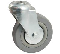 Roulette pivotante à oeil AVL - Roue caoutchouc Ø 100 - Charge 80 kg - 5508100H