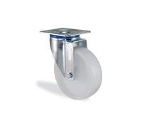 Roulette pivotante en polypropylène - Blanc