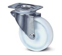 Roulette pivotante inox - roue polyamide - à platine - ø 80 mm - Alpha TENTE