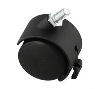 Roulette Pivotante M8 Silencieuse 40mm pour Chaise de Bureau - Frein Double Sécurité Meubles Légers