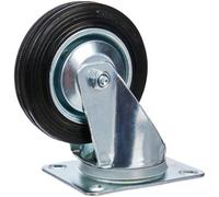 Roulette pivotante Metafranc Ø 100 mm, plateau 104 x 80 mm, roue en caoutchouc plein, bande de roulement souple