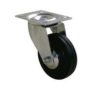 Roulette pivotante platine sans frein D.50 galet caoutchouc noir charge 50kg - GUITEL HERVIEU - 700107