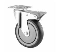 Roulette pivotante sur platine avec blocage - diamètre 100 mm TENTE