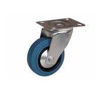 Roulette pivotante - sur platine - pour charges moyennes - caoutchouc non tachant - diamètre 125 mm - Port Roll GUITEL